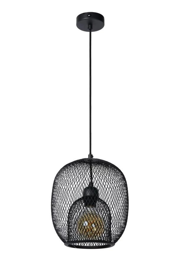Lucide JERREL - Hanglamp - Ø 25 cm - 1xE27 - Zwart - uit